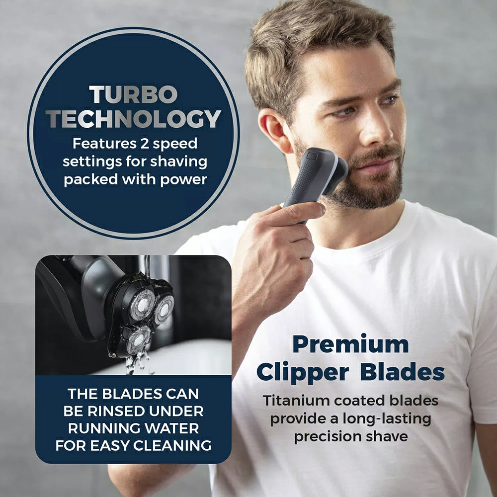 Carmen Professional IPX7 Rotary Shaver - Black | C81209