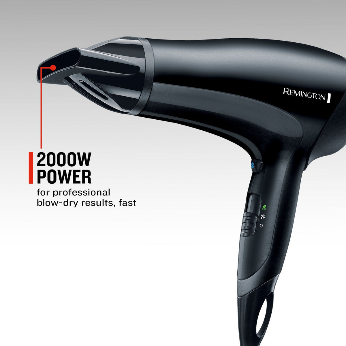 Remington Power Dry 2000W Hair Dryer - Black | D3010