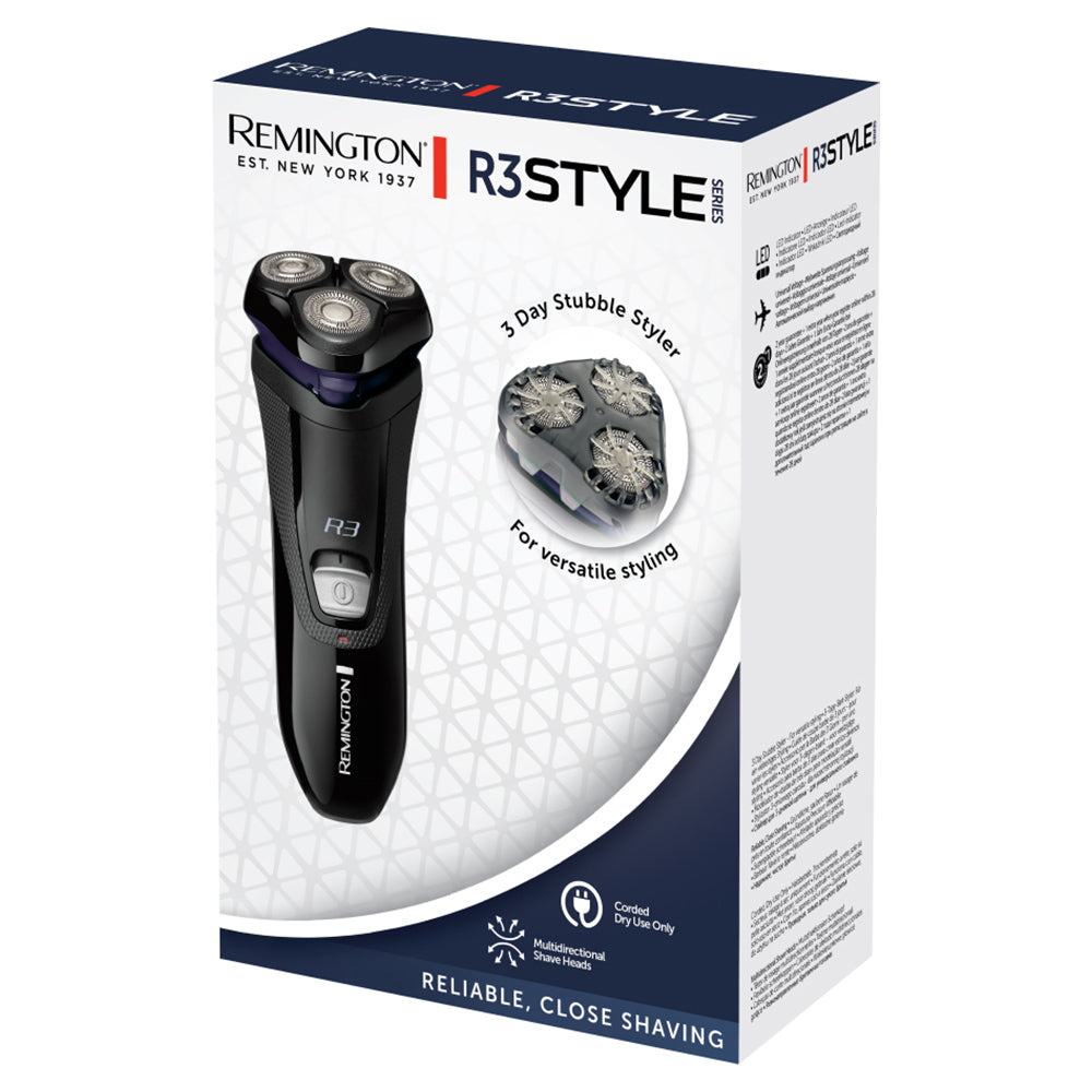 Remington R3 Style Series Rotary Shaver - Black | R30002