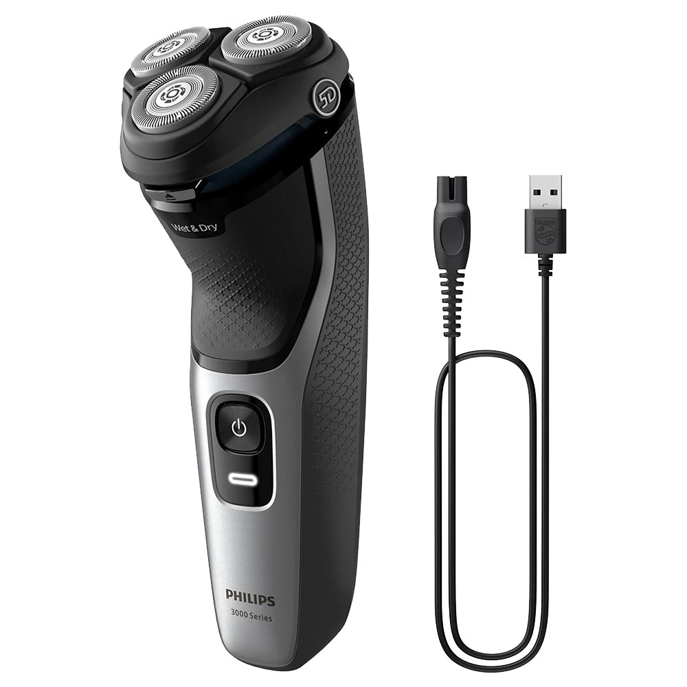 Philips Shaver 3000 Series Wet & Dry Electric Shaver - Bright Silver | S3143/00